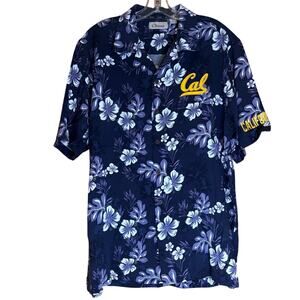 Men's Hawaiian UCLA SS Button Down Shirt by Chiliwear Purple, Blue, Size L, EUC